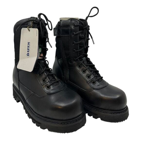 Bates Mens Sz.5 EX WIDE 8" Tactical Black Boots With Side Zipper E02340 Unisex - Picture 3 of 16